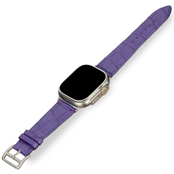 Unique Exotic Leather Strap – Genuine Alligator - Amethyst Color main image 4